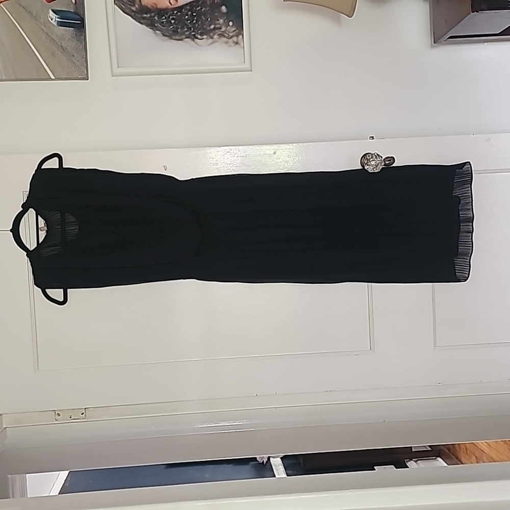Black Anthropologie cocktail dress midi